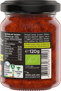 Pesto, Rosso mit 35 % getrocknete Tomaten, 120 g