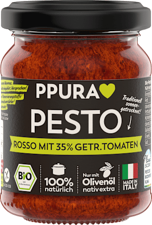 Pesto, Rosso mit 35 % getrocknete Tomaten, 120 g