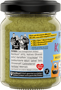 Pesto, milde groene pesto voor kinderen, 120 g