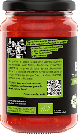 Tomatensauce, Basilico, ital. Tomaten & Basilikum, 340 g