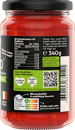 Tomatensauce, Basilico, ital. Tomaten & Basilikum, 340 g