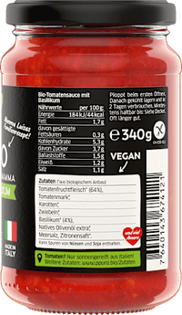 Tomatensauce, Basilico, ital. Tomaten & Basilikum, 340 g