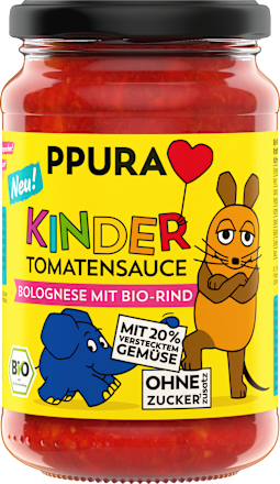 Tomatensauce, Bolognese mit Rindfleisch für Kinder, 340 g