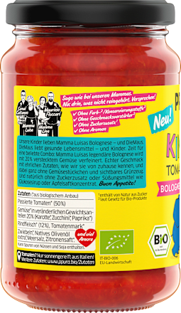 Tomatensauce, Bolognese mit Rindfleisch für Kinder, 340 g
