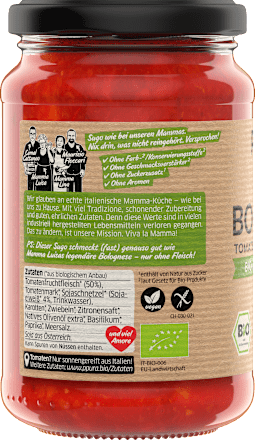 Tomatensauce, Bolognese, vegan, 340 g
