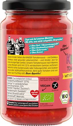 Tomatensauce mit Gemüse für Kinder, 340 g