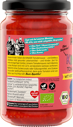 Tomatensauce mit Gemüse für Kinder, 340 g