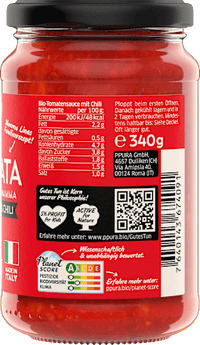 Tomatensoße, Arrabbiata, fruchtige Tomaten & Chili, 340 g