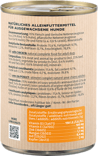 Nat hondenvoer kip, 400 g