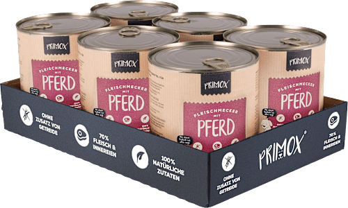 Nat hondenvoer met paard, multipack (6 x 800 g), 4,8 kg