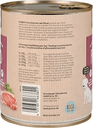 Nat hondenvoer met paard, multipack (6 x 800 g), 4,8 kg