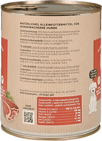 Nassfutter Hund mit Rind, Multipack (6x800 g), 4,8 kg