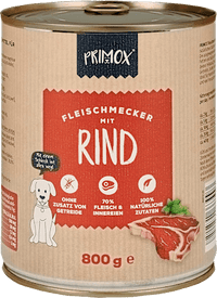 Nassfutter Hund mit Rind, Multipack (6x800 g), 4,8 kg