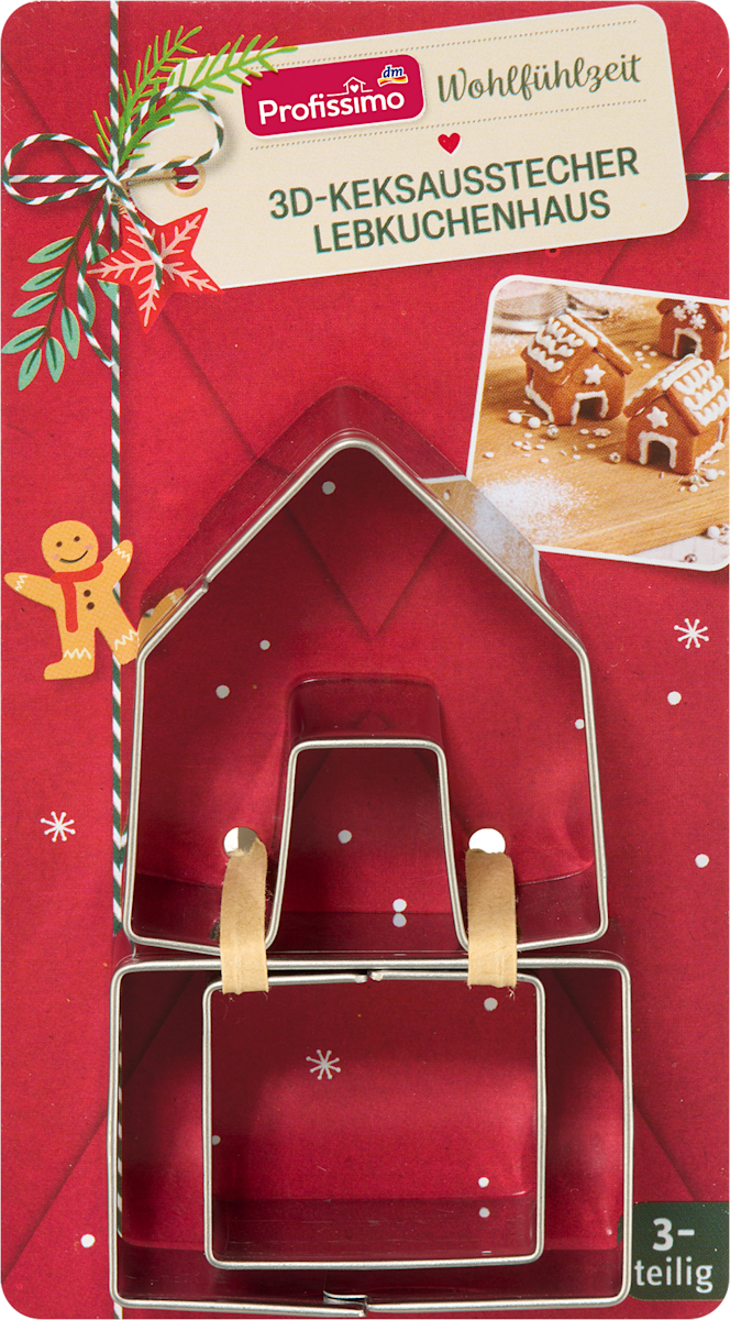 Profissimo 3D Ausstecher Lebkuchenhaus 3tlg, 1 St