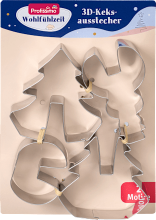 3D koekjesvormpjes, 4 stuks, 1 stuk