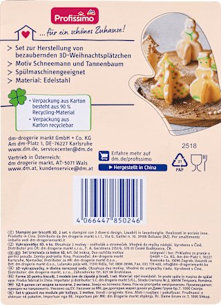 3D koekjesvormpjes, 4 stuks, 1 stuk