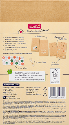 Adventskalender tassenset, 1 stuk