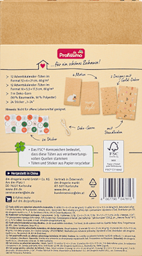 Adventskalender tassenset, 1 stuk