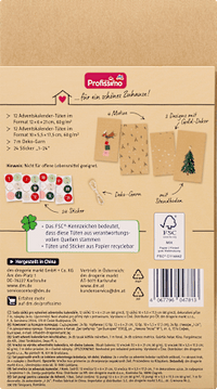 Adventskalender tassenset, 1 stuk