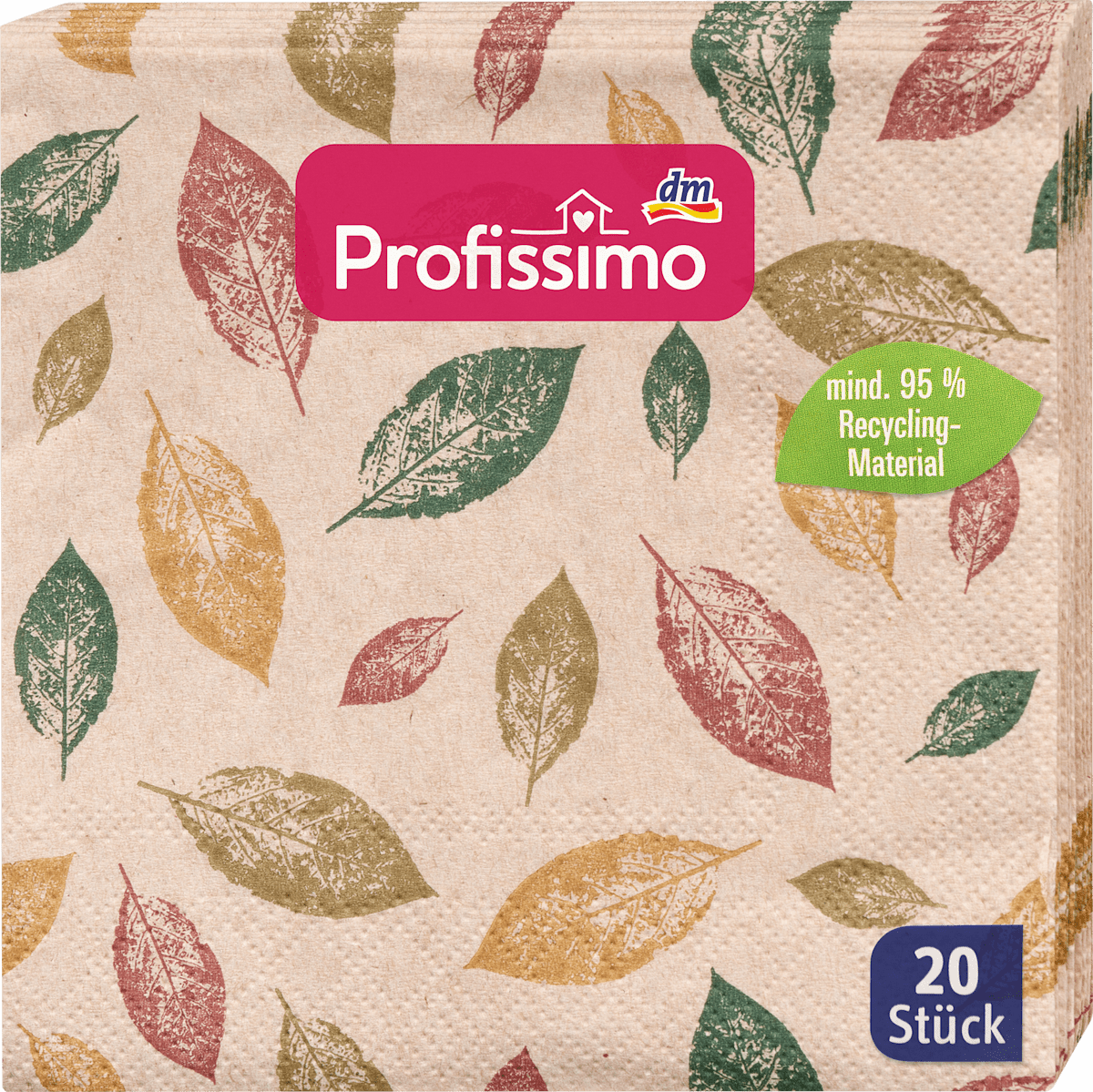 Profissimo Cocktailserviette-Recycling Blätter 25x25cm, 20 St