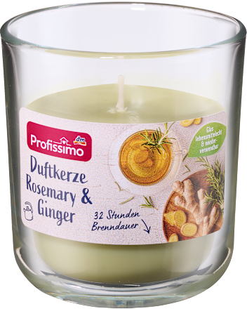 Profissimo Duftkerze im Glas  Rosemary & Ginger, 1 St