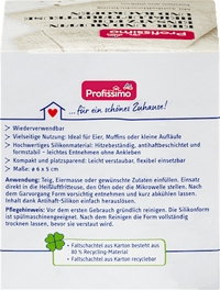 Eier- und Muffineinsatz Silikon für Heißluftfritteuse und Backofen, 4 St