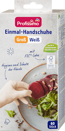 Einmal-Handschuhe Latex weiß Groß, 60 St