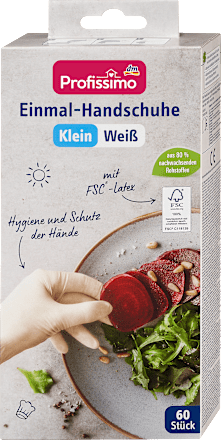 Wegwerp latex handschoenen wit klein, 60 stuks