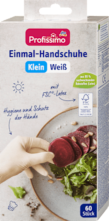 Einmal-Handschuhe Latex weiß Klein, 60 St