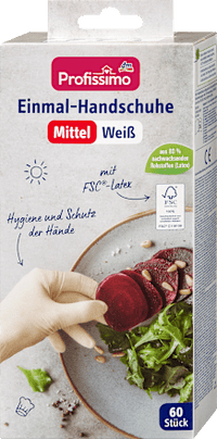 Einmal-Handschuhe Latex weiß Mittel, 60 St