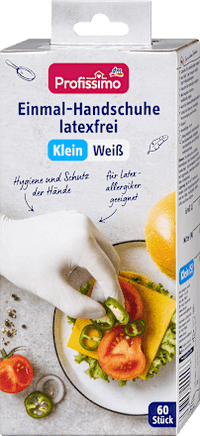 Wegwerphandschoenen latexvrij wit klein, 60 stuks