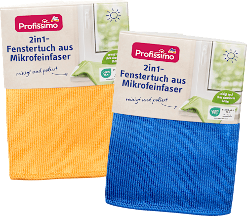 Fenstertuch aus Mikrofeinfaser 2in1, 1 St Profissimo