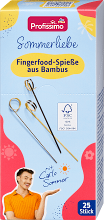 Bamboe fingerfood spiesjes Summer Love, 25 stuks