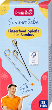 Bamboe fingerfood spiesjes Summer Love, 25 stuks