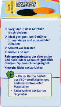 Kleurrijke siliconen flessendoppen Zomerliefde