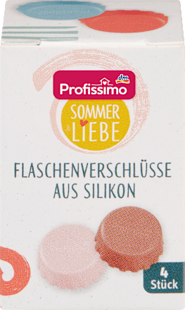 Flaschenverschlüsse aus Silikon neutral Sommerliebe, 4 St