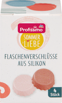 Flaschenverschlüsse aus Silikon neutral Sommerliebe, 4 St