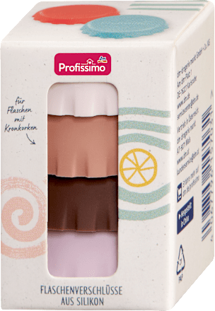 Flaschenverschlüsse aus Silikon neutral Sommerliebe, 4 St
