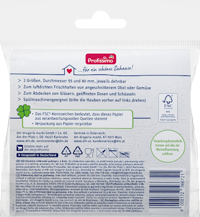 Frischhaltehauben aus Silikon, 2 St Profissimo