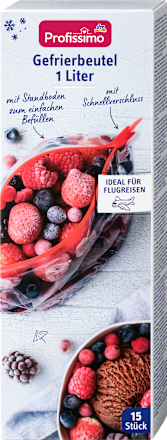 Gefrierbeutel 1 l mit Schnellverschluss, 15 St