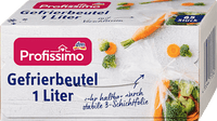 Diepvrieszakjes 1 l met sluiting, 65 stuks