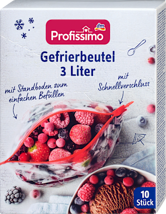 Gefrierbeutel 3 l mit Schnellverschluss, 10 St Profissimo