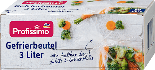 Diepvrieszakjes 3 l met sluiting, 50 stuks