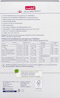 Diepvrieszakken 5 l met snelsluiting, 6 stuks