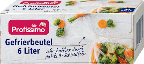 Diepvrieszakken 6 l met sluiting, 30 stuks