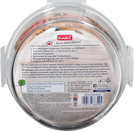 Glazen dozenset rond, 2 stuks