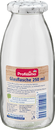 Glazen fles 250ml, 1 st