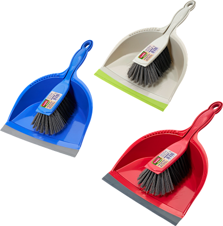 Stofblik en borstelset natuur, 1 stuk