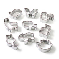 Koekjesvormpjes met siliconen rand, dieren, 9 stuks