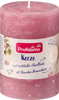 Kerze rustik 100/68 rosa, 1 St Profissimo